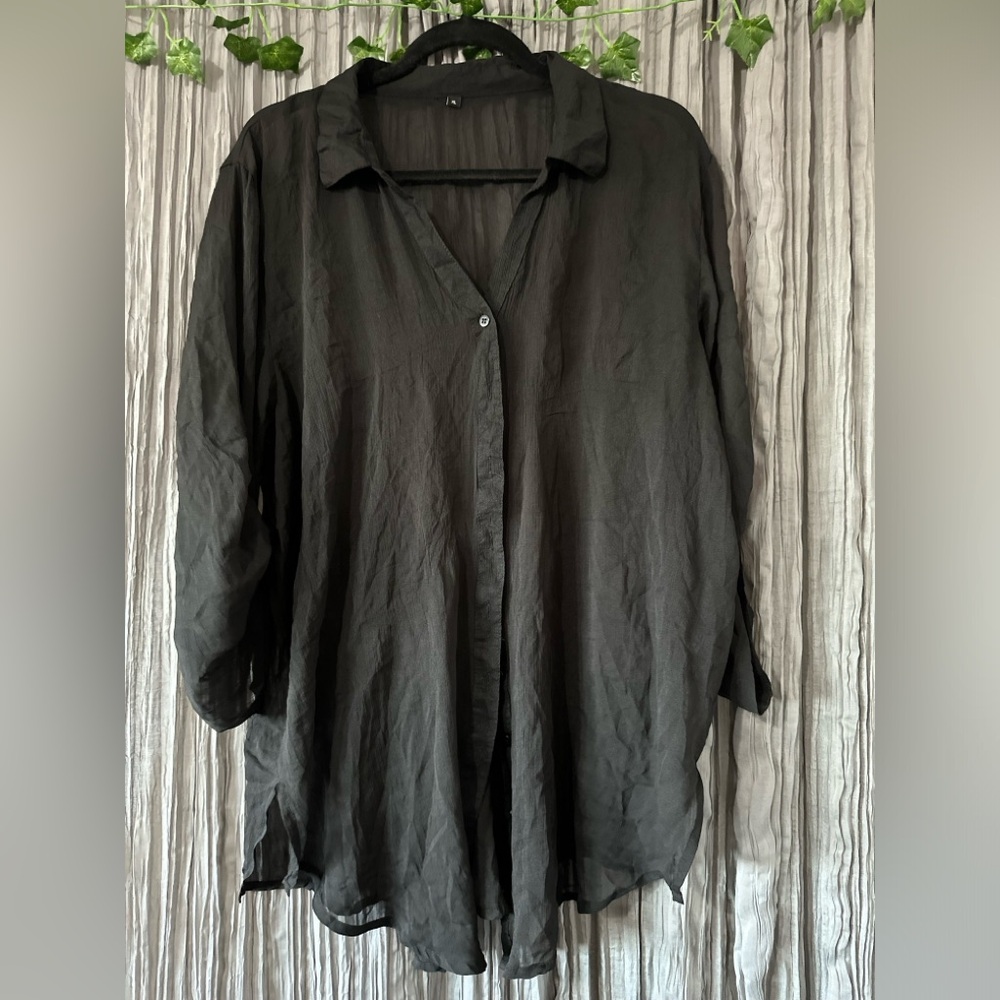 Black swim cover up